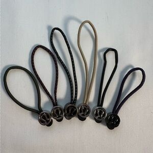 Set of 6 - Lululemon Replacement Zipper Pulls Hair Ties Define Scuba (N)